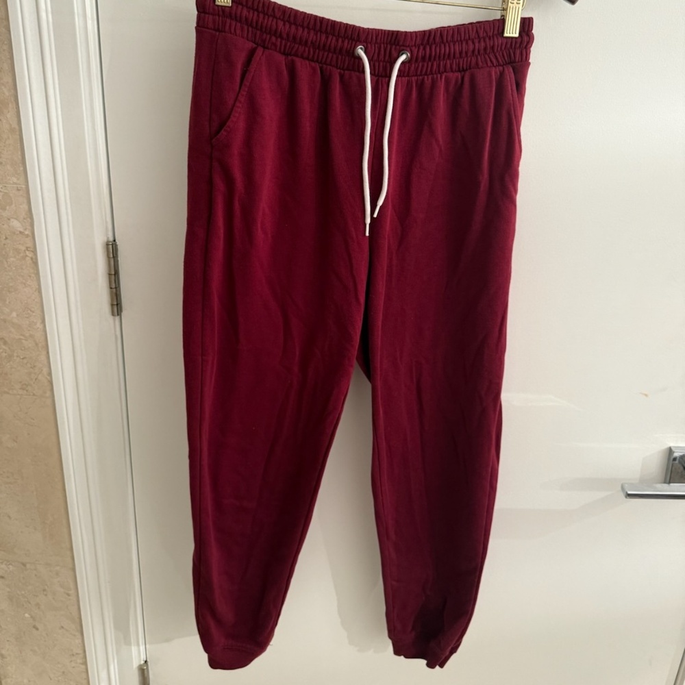 Womens Burgundy Sweatpants
